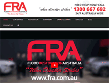 Tablet Screenshot of floodrestorationaustralia.com.au